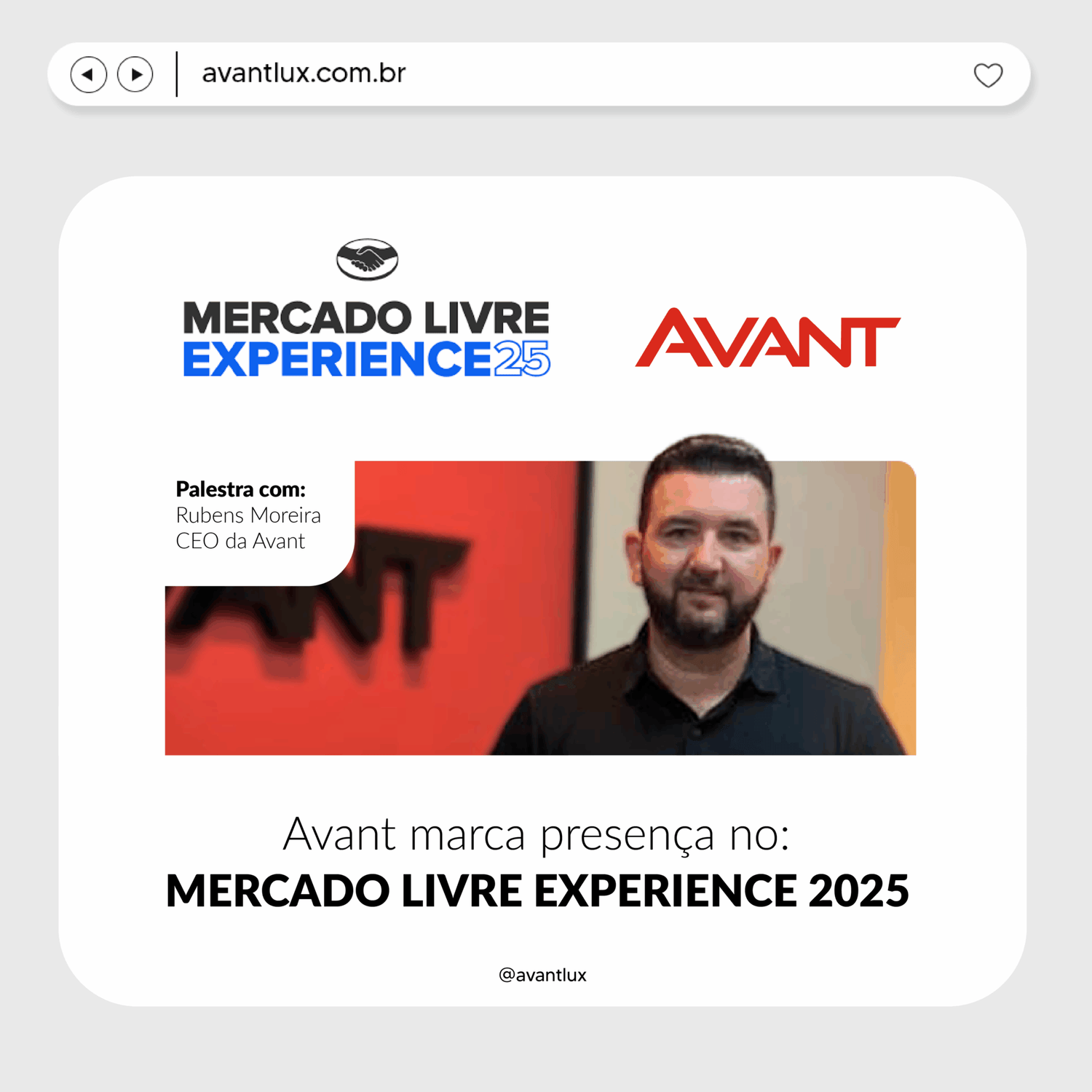 Avant marca presença no Mercado Livre Experience 2025
