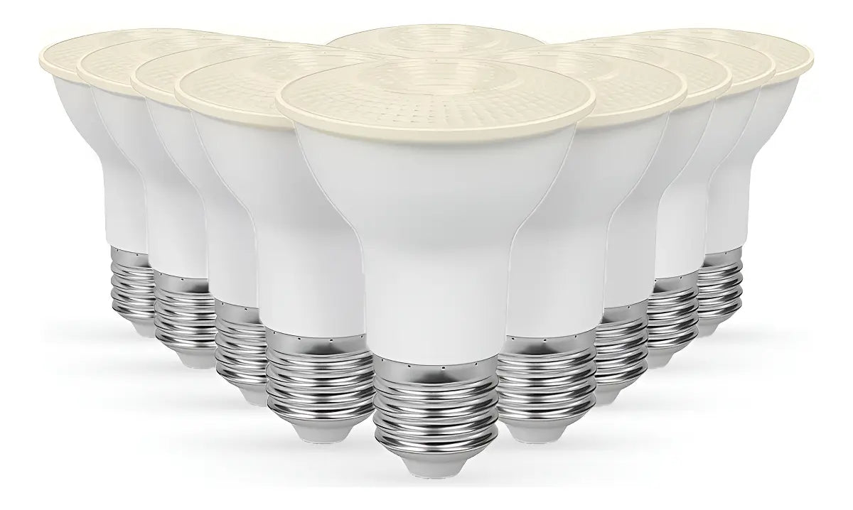 TESTE DISCO - Kit 10 Lampada Led Par20 7w 3000k Branco Quente E27 110v/220v Branco Cod: ALUT001201-10 Alut By Avant