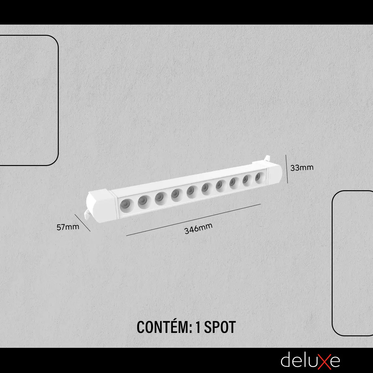 TESTE Spot Led Trilho Authentic Dots 20w 6500k Branco Fosco Deluxe