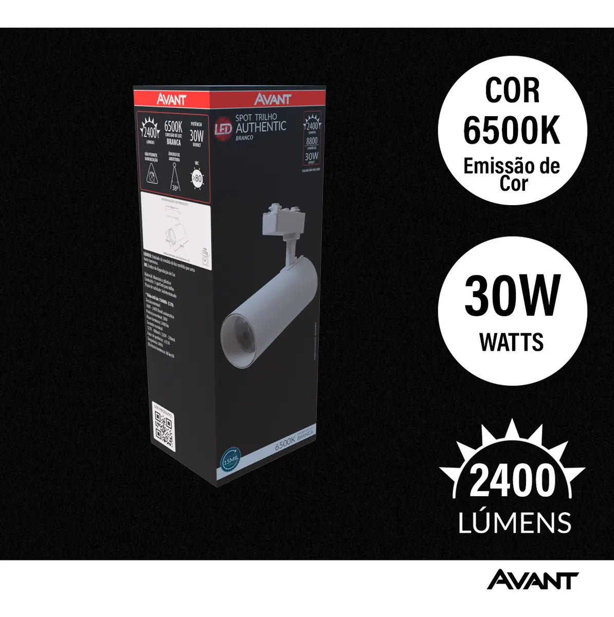 TESTE Spot Led Authentic Branco 30w 2400k 6500k Branco Frio