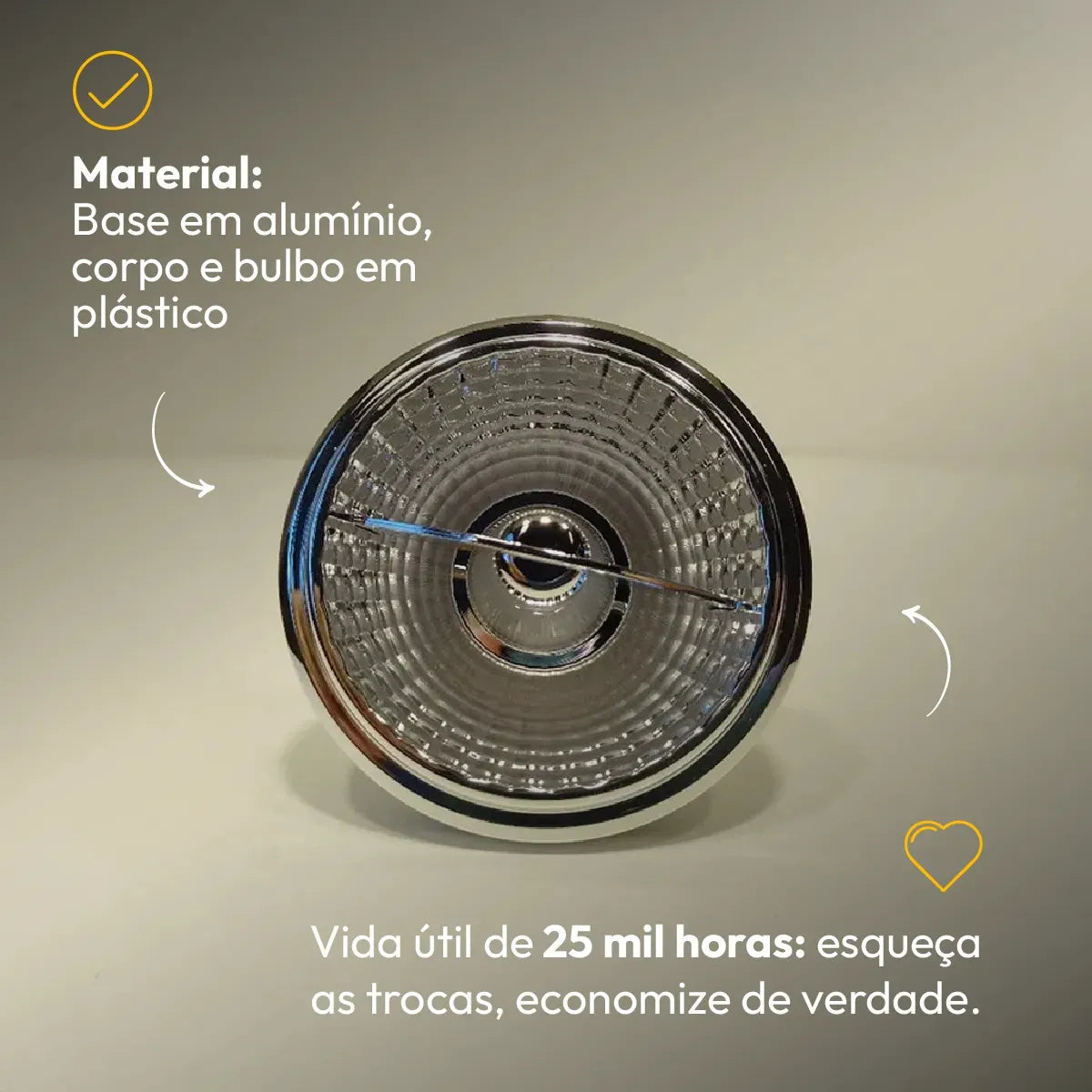 TESTE Lampada Led Ar111 12w 2700k Branco Quente Gu10 24 Graus 110v/220v Branco Cod: Alut002000 Alut By Avant
