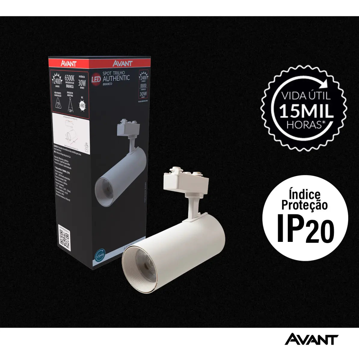 TESTE Spot Led Authentic Branco 30w 2400k 6500k Branco Frio