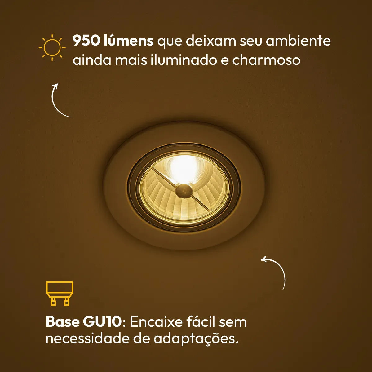 TESTE Lampada Led Ar111 12w 2700k Branco Quente Gu10 24 Graus 110v/220v Branco Cod: Alut002000 Alut By Avant