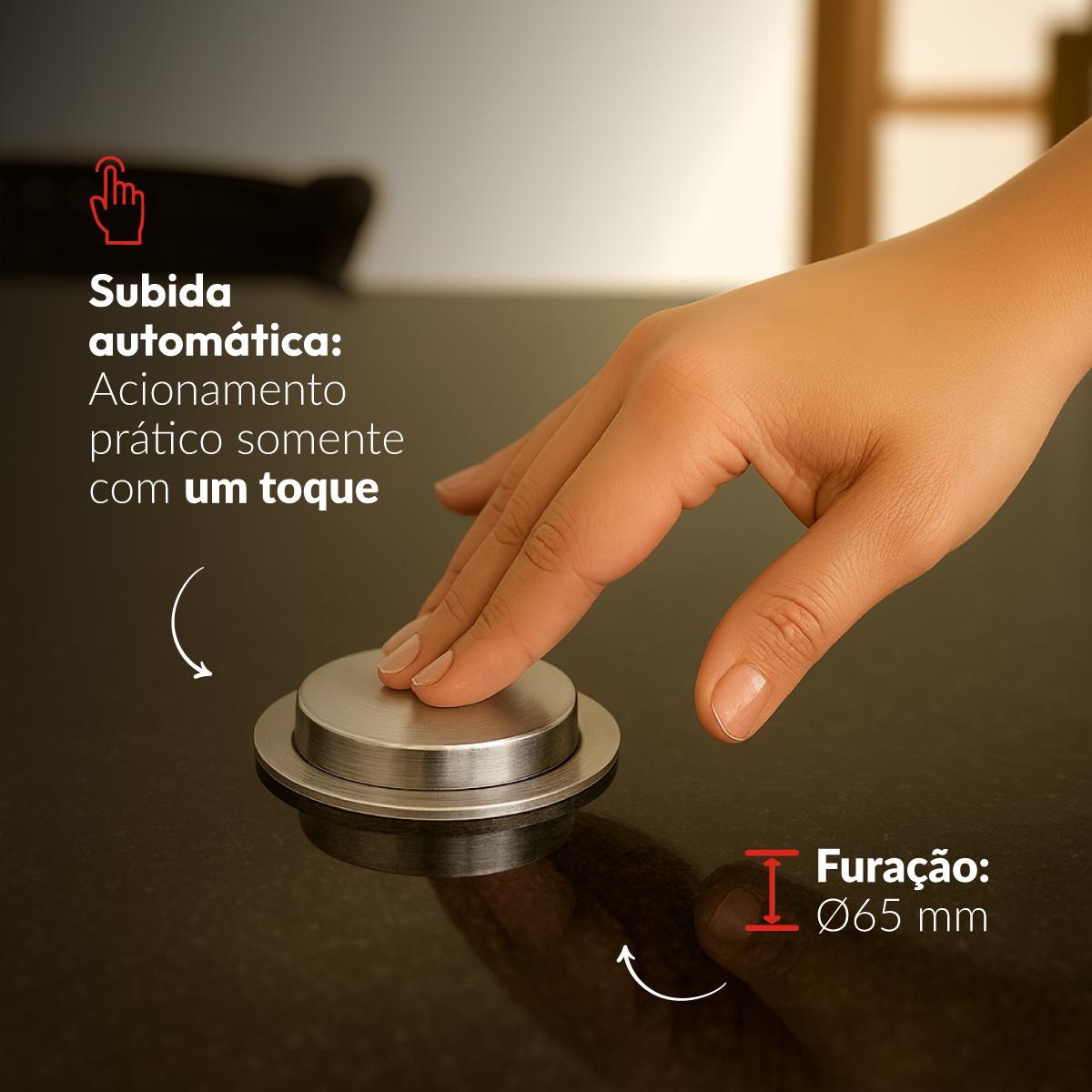 Torre 2 Tomadas Houdini Embutir Automática 16A Prata Avant