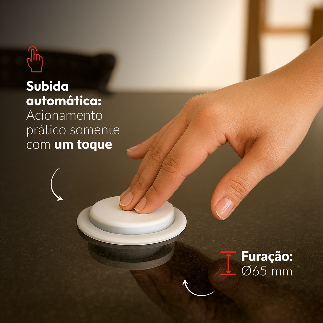 Torre 2 Tomadas Houdini Embutir Automática 16A Branco Avant