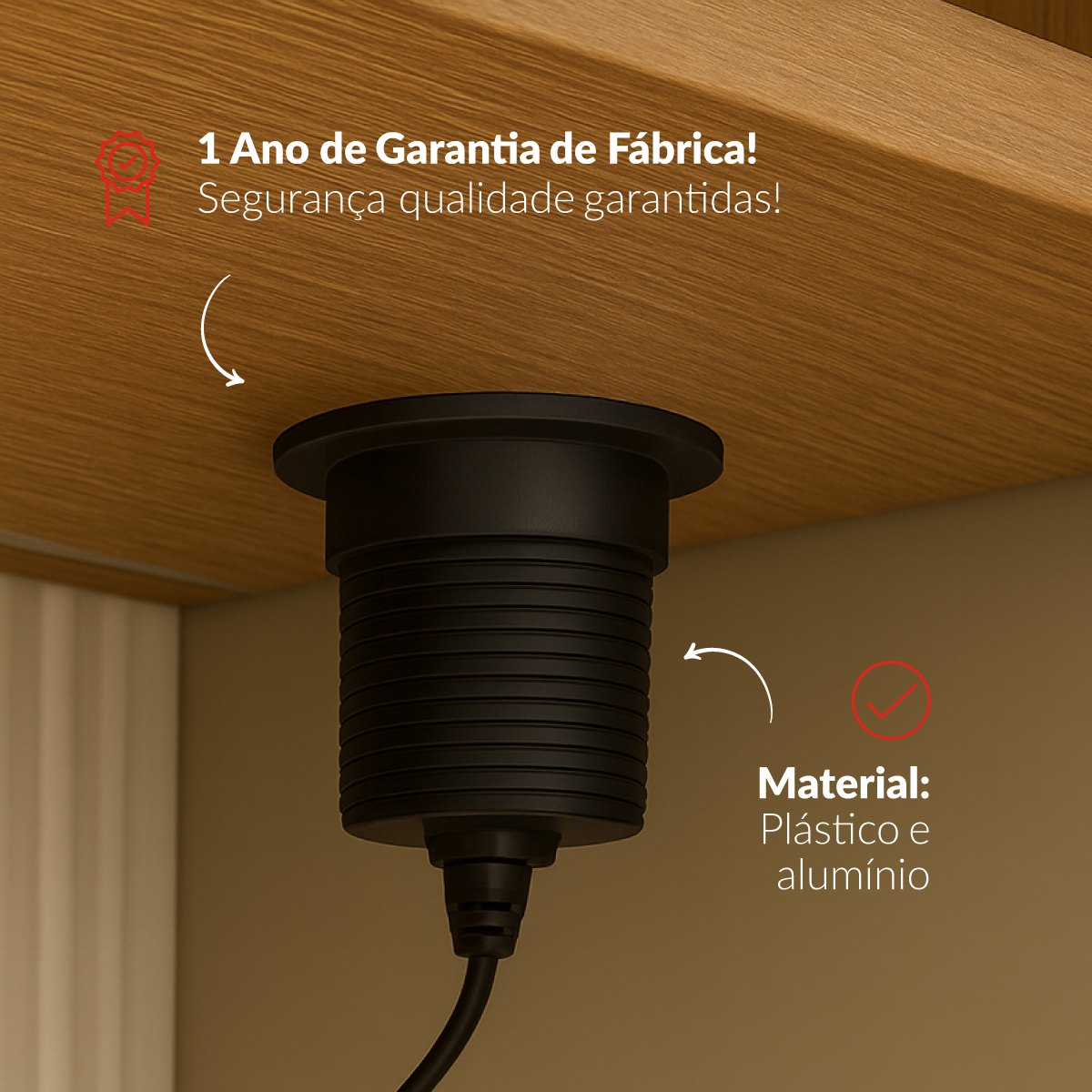 Torre 3 Tomadas Houdini Embutir 16A Automática Preto Avant