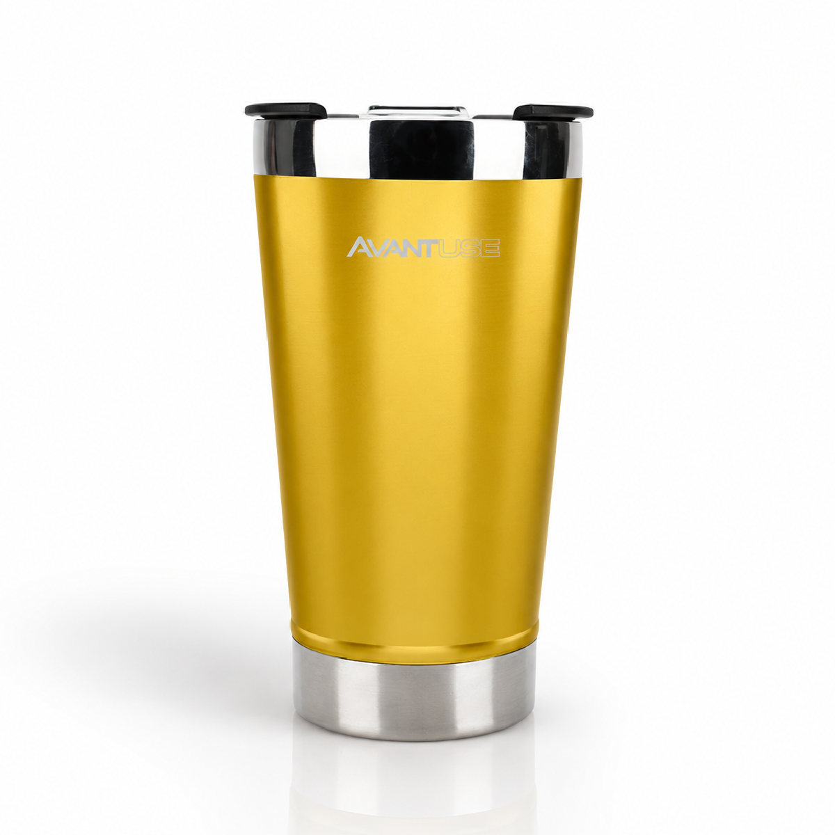 Copo Térmico Class com tampa 473ml Amarelo Aço Inox Gela por até 6h Cod: 292075106 Avant Use