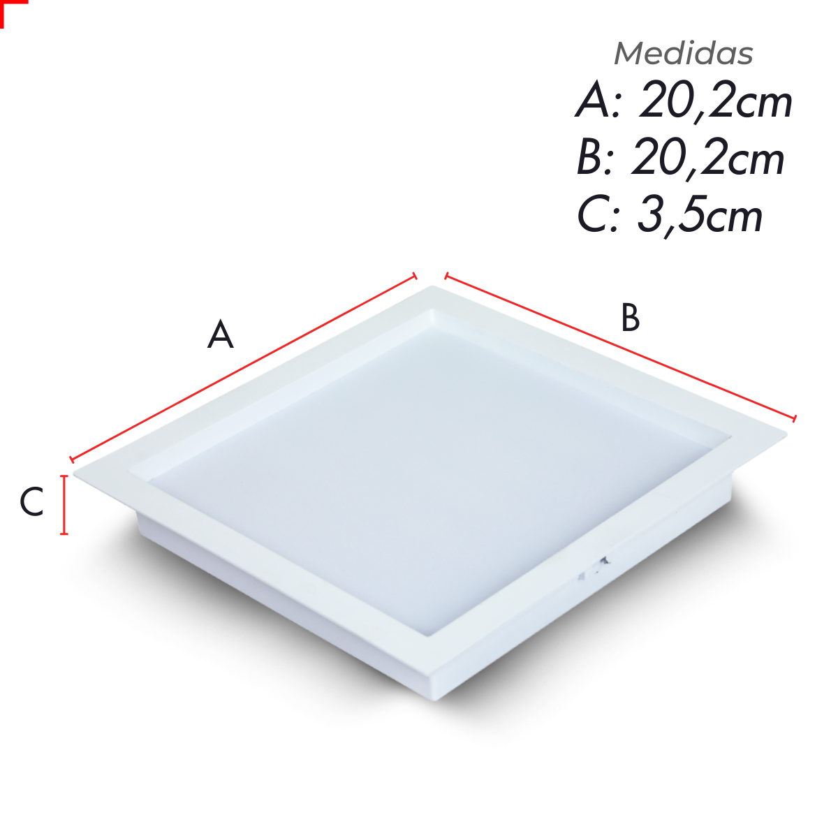 Painel Led Recuado Comfort 18w 4000k Branco Neutro IP20 Bivolt Branco Avant