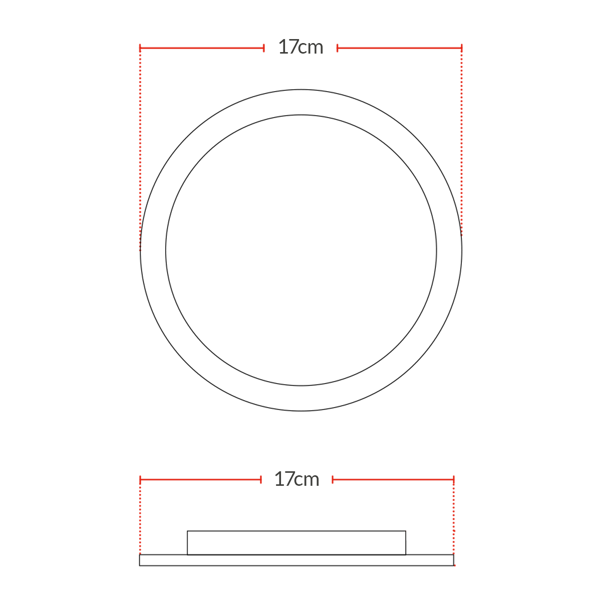 Painel Alumínio Embutir 12W 3000k Branco Quente Bivolt 17cm Redondo Branco Avant