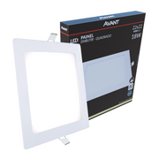 Painel Plafon Alumínio Embutir 18W 4000k Branco Neutro 22cm Bivolt Quadrado Avant