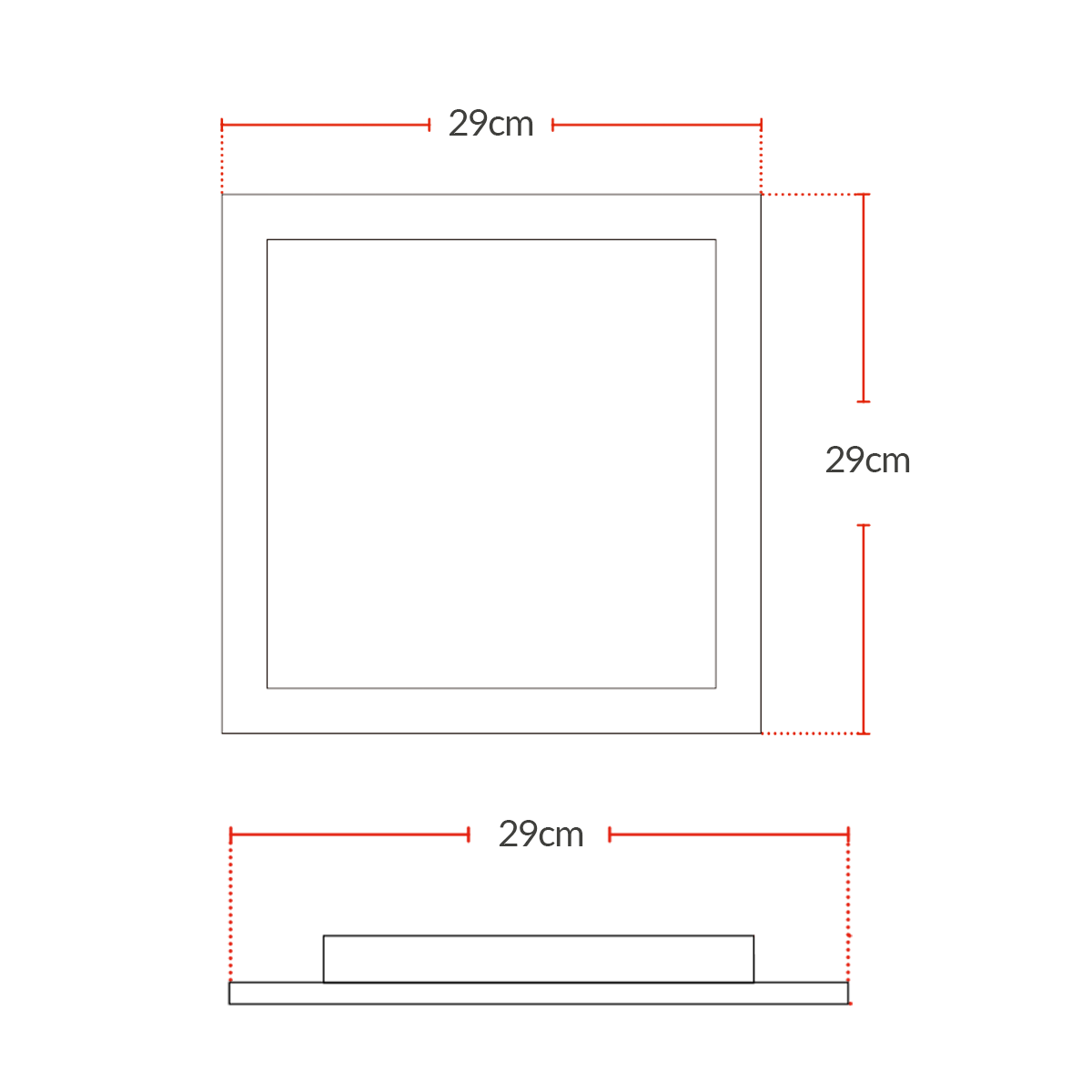 Painel Plafon Alumínio Embutir 24W 6500k Branco Frio 30cm Bivolt Quadrado Avant