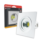 Spot Led Authentic Emb. Quadrado 5w 3000k 9cm BF Avant