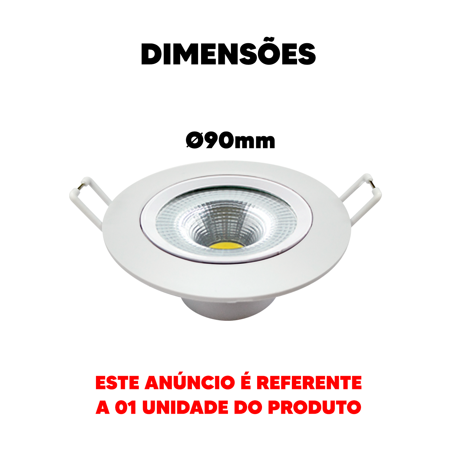 Spot Led Authentic Emb. Redondo 5w 6500k 9cm BF Avant