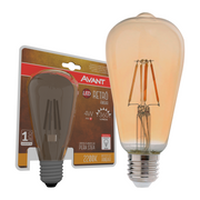 Lampada Led Retro Pera ST64 E27 Luz Amarela 2200K 4w Bivolt Avant