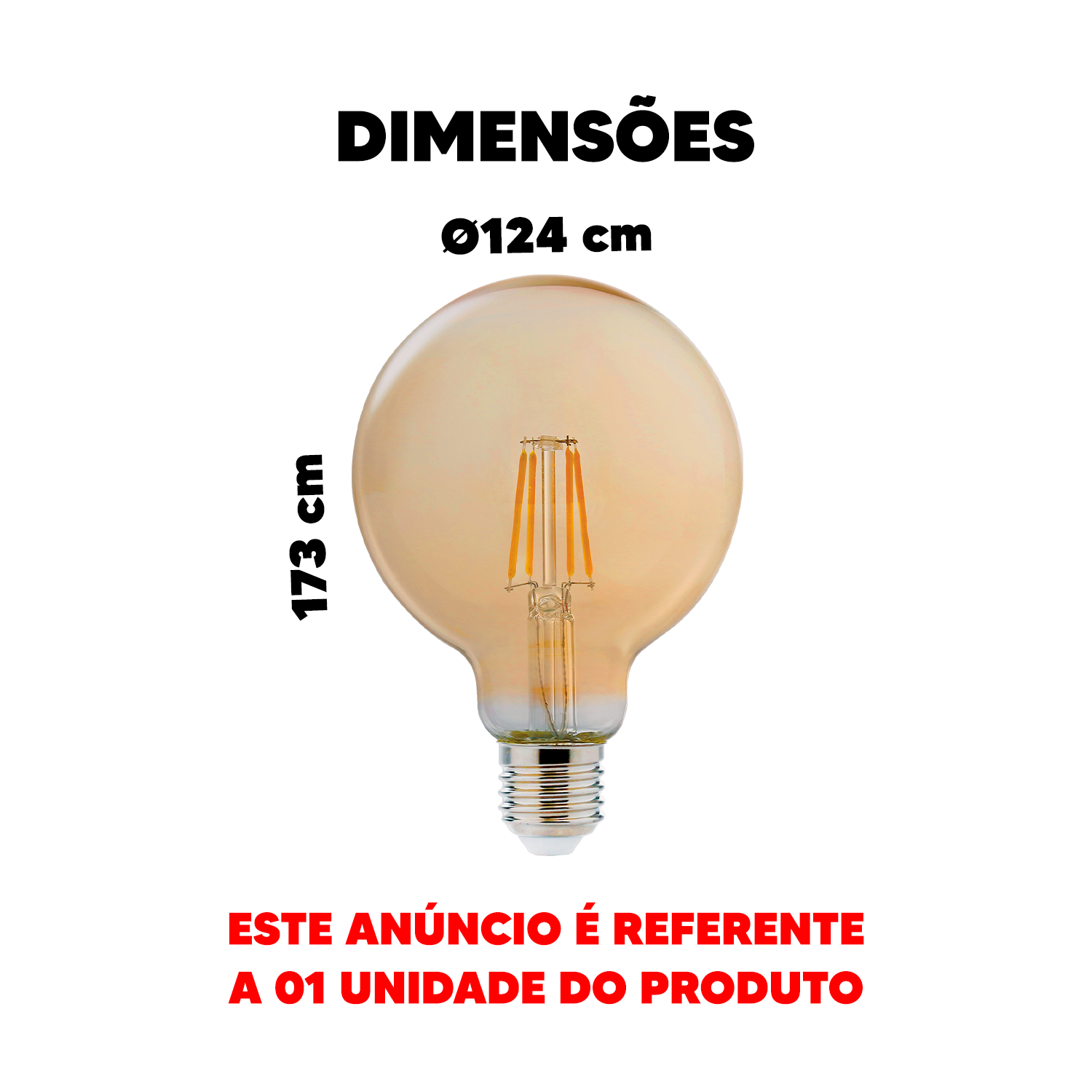 Lampada Led Retro G125 4w 2200k Branco Quente E27 110v/220v Avant