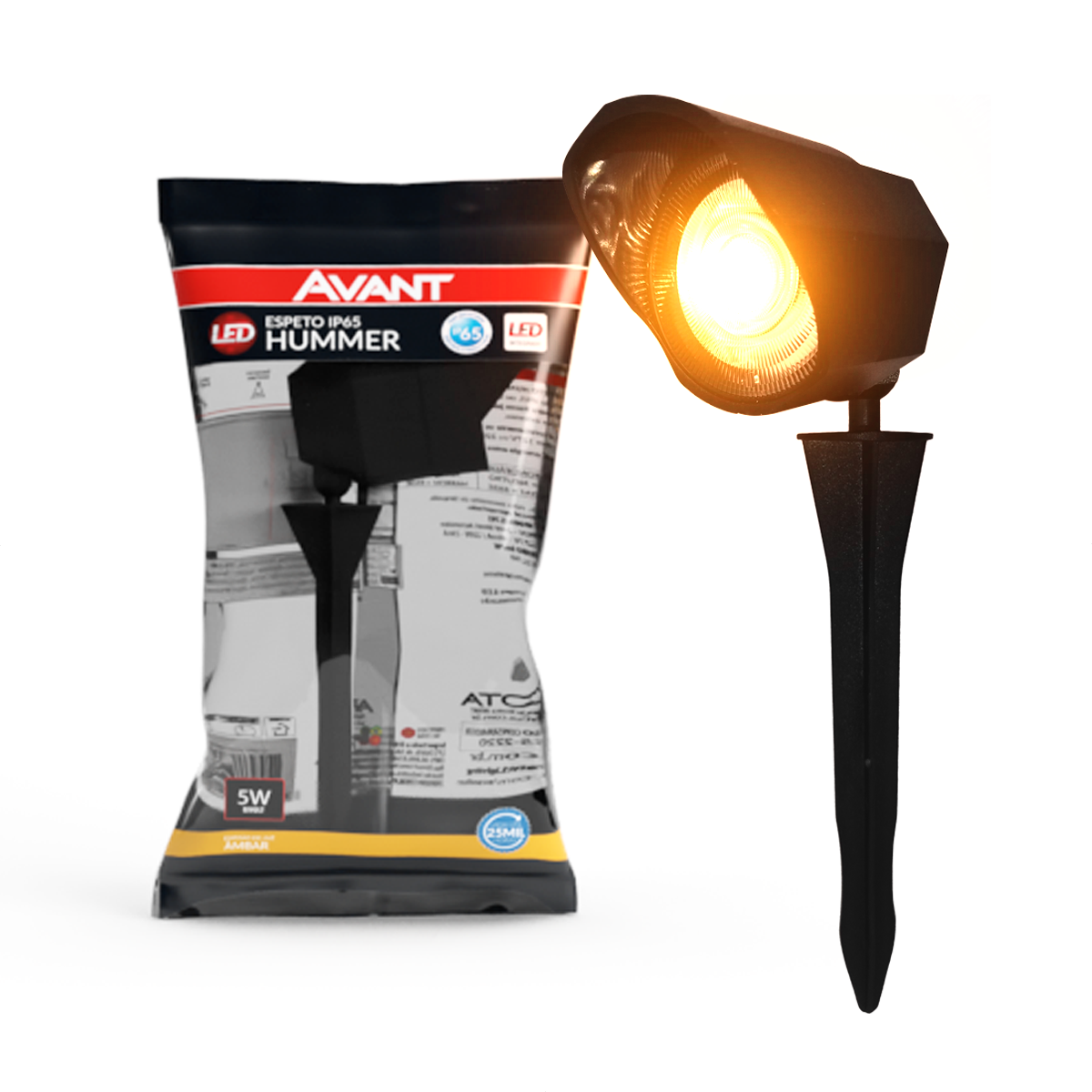 Espeto de Jardim Hummer 5W Luz Âmbar Bivolt IP65 Avant