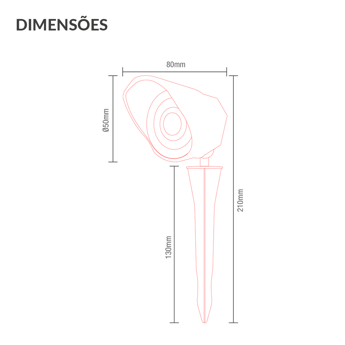 Espeto de Jardim Hummer 5W Luz Azul Bivolt IP65 Avant