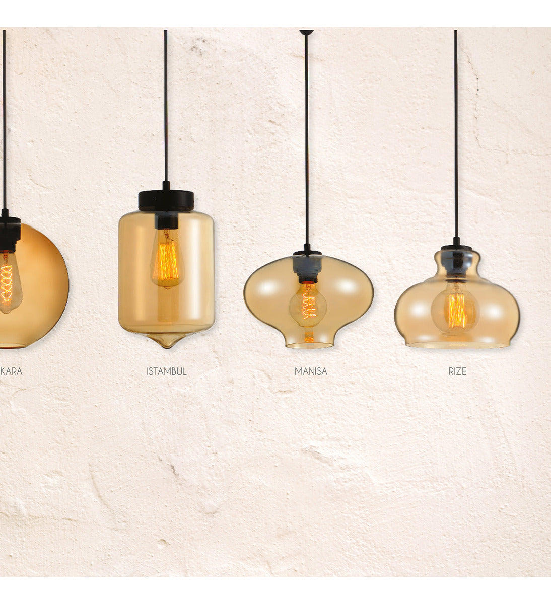 Pendente Led Rize Vidro E27 Preto Fosco Avant