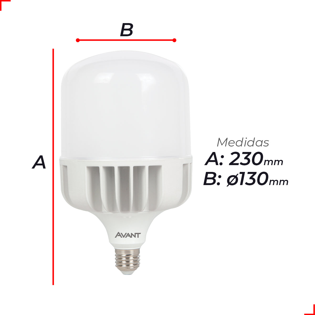 Lampada Led Bulbo Hp 75w 6500k Branco Frio E27 Bivolt Branco Avant