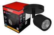 Spot Elegance Sobrepor 7W 3000k Branco Quente 110/220v Bivolt Preto Avant