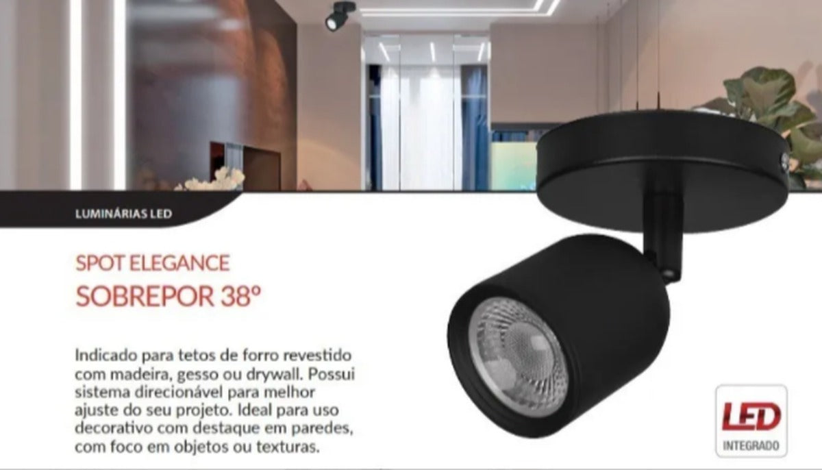 Spot Led Elegance 7w 6500K 110v/220v Cafe Avant