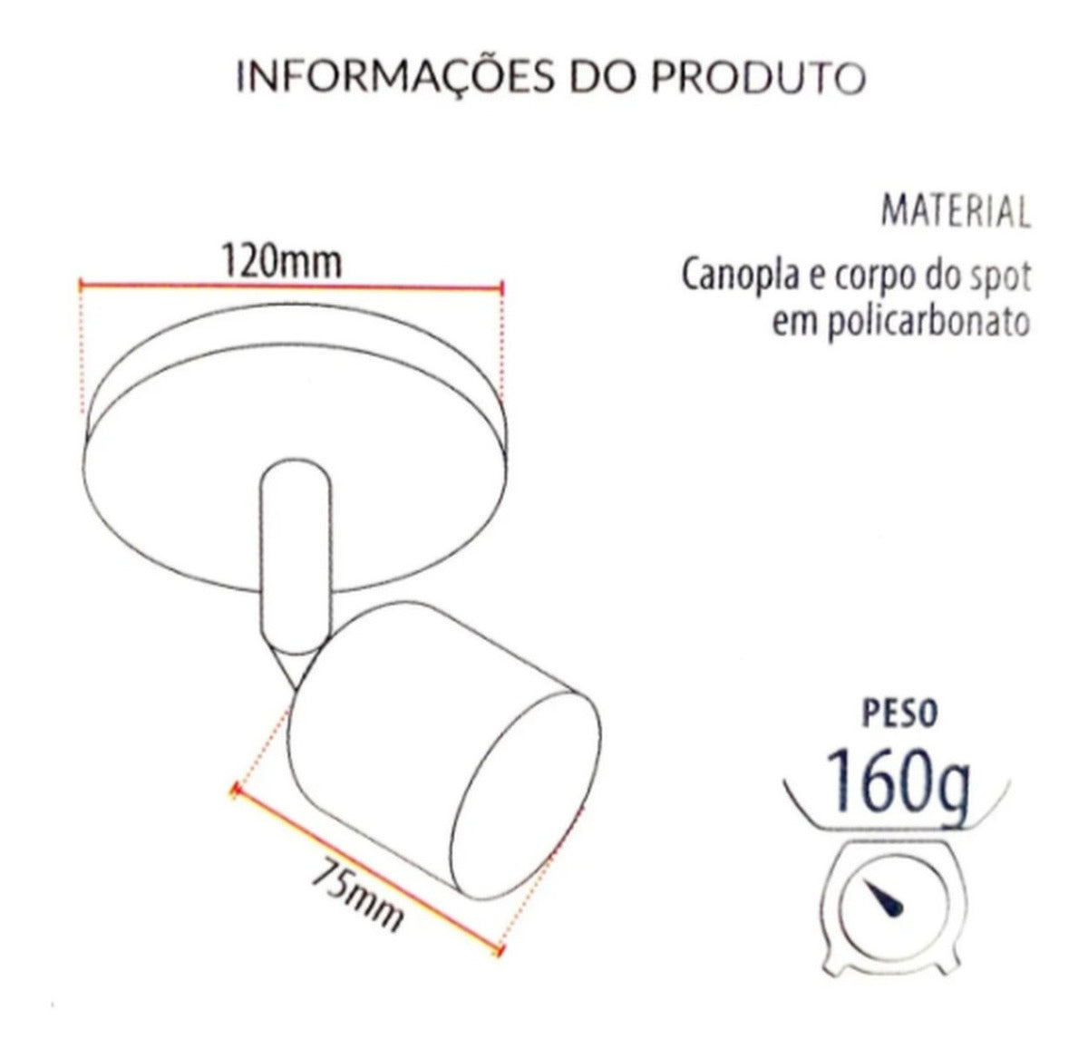 Spot Led Elegance 7w 6500K 110v/220v Cafe Avant