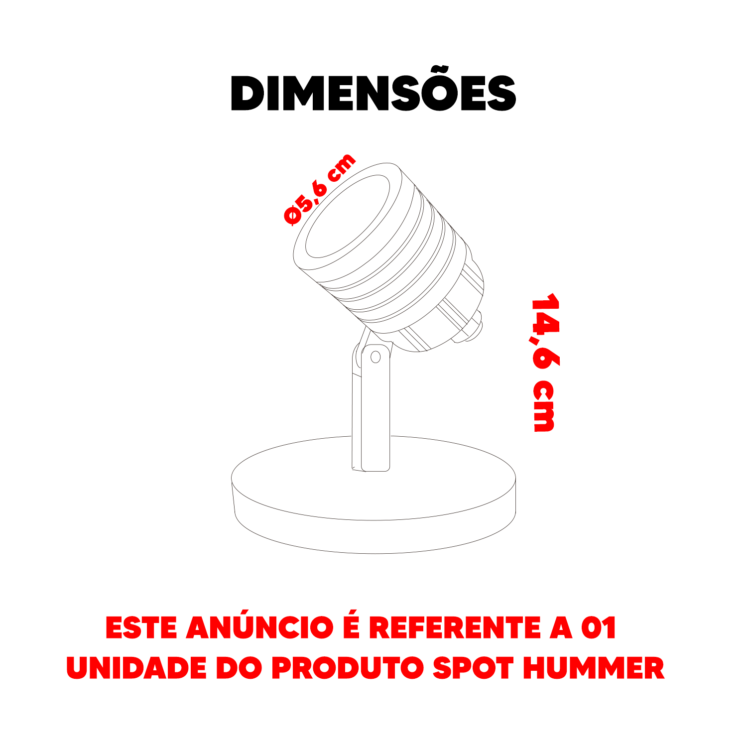 Spot Led Hummer Sobrepor 6w 3000k Branco Quente Bivolt Ip65 Preto Avant