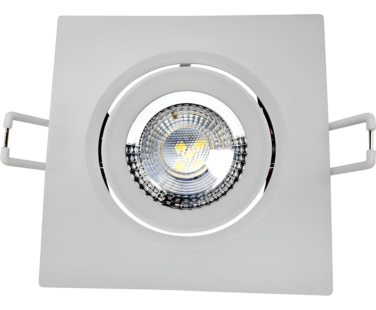 Spot Led Authentic Embutir 7w 6500k Branco Frio 11,8cm Bivolt Quadrado Branco Avant