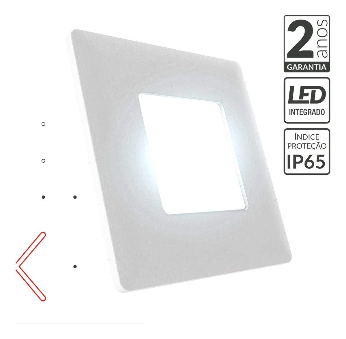 Balizador led Elegance 4x4 2w 6500K 110v/220v Ip65 Bf Deluxe