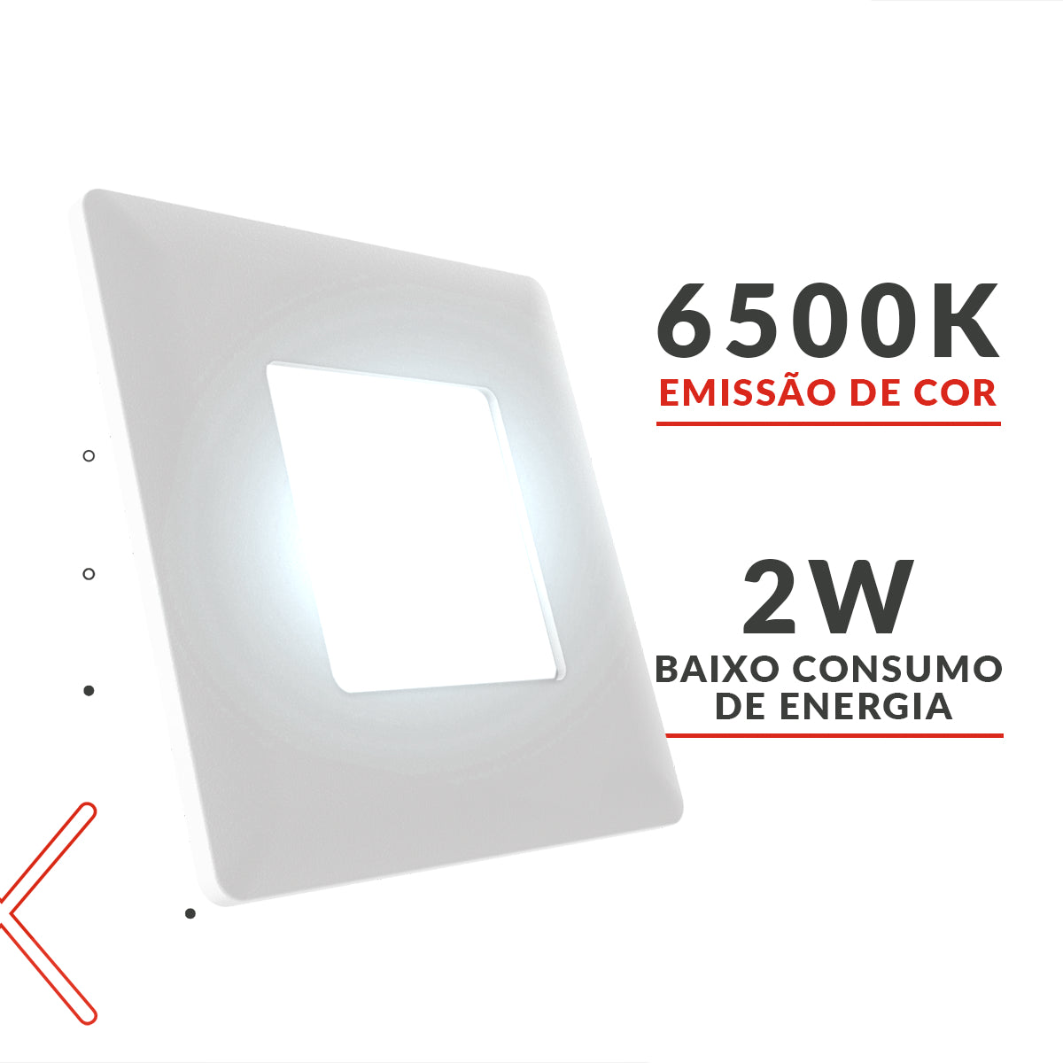 Balizador led Elegance 4x4 2w 6500K 110v/220v Ip65 Bf Deluxe