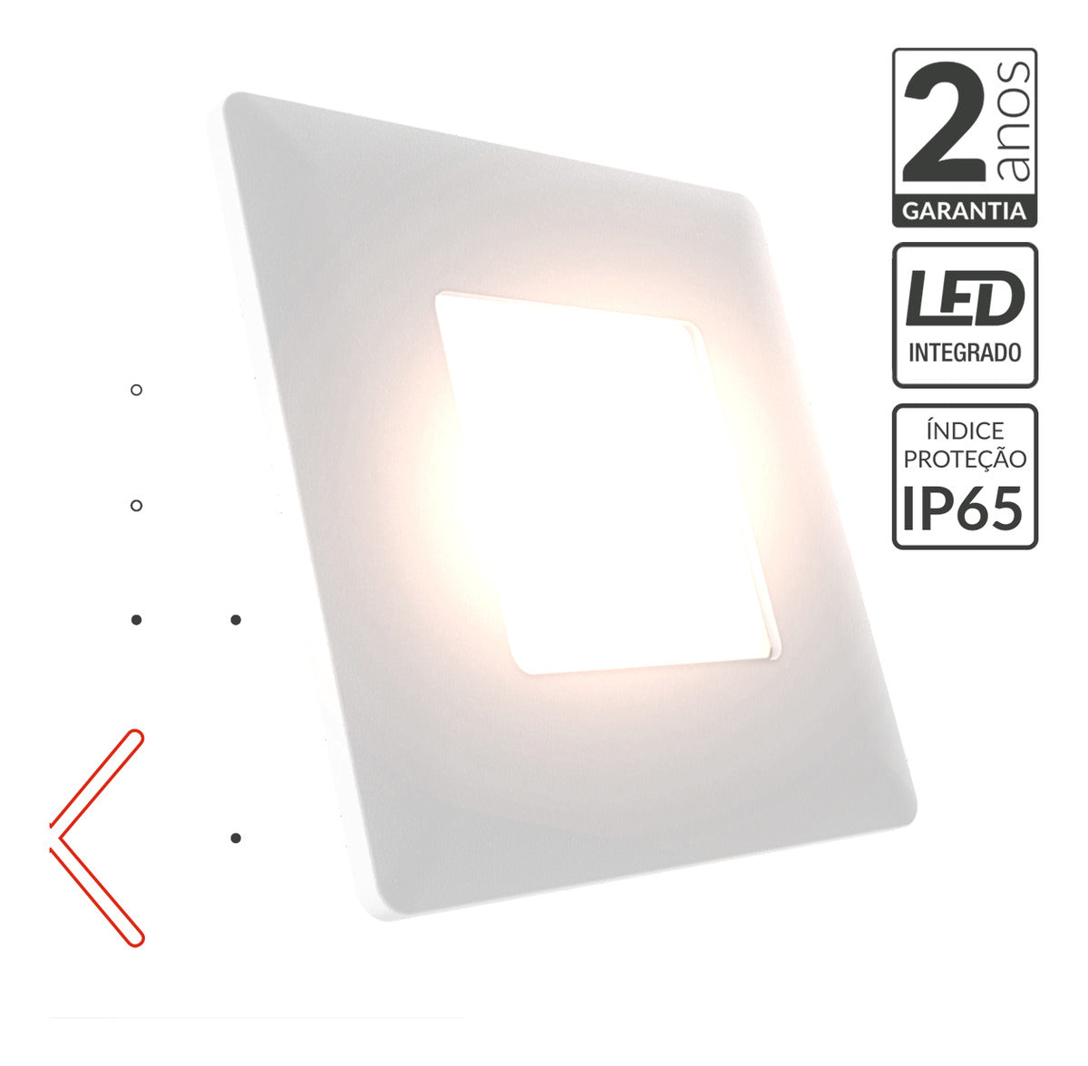 Balizador Elegance 4x4 2W 3000k Branco Quente Bivolt IP65 Branco Avant