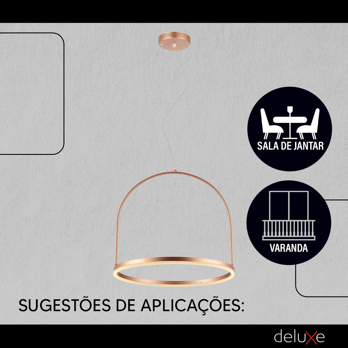 Pendente de Teto Cage Cobre Fosco Led 12w 3000k Branco Quente Deluxe by Avant