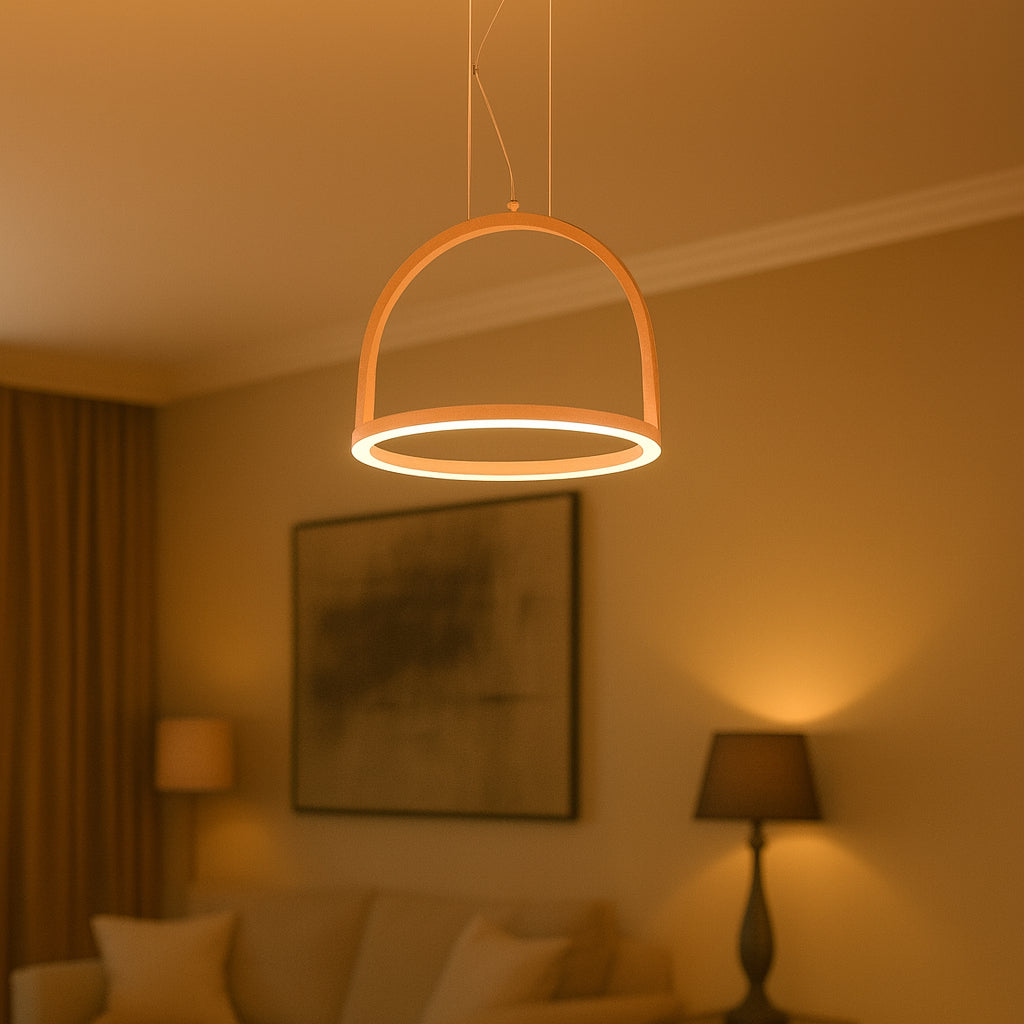 Pendente de Teto Cage Cobre Fosco Led 12w 3000k Branco Quente Deluxe by Avant