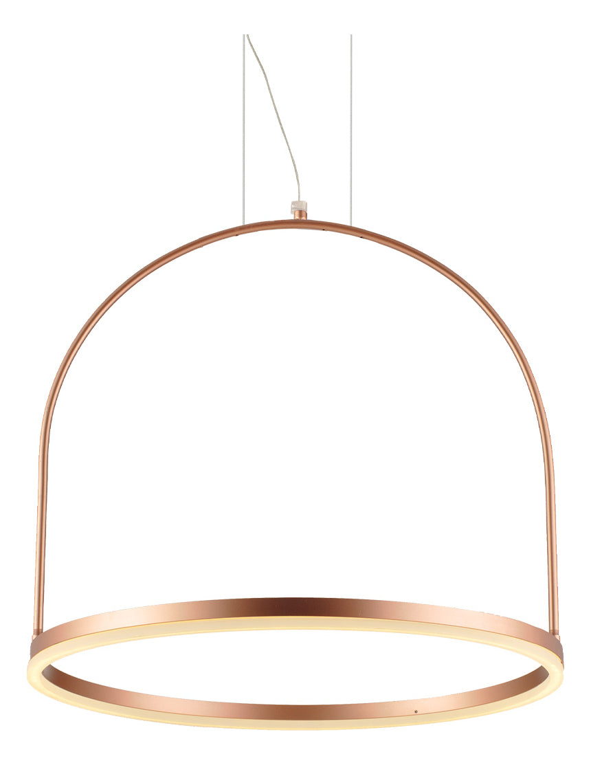 Pendente de Teto Cage Cobre Fosco Led 12w 3000k Branco Quente Deluxe by Avant