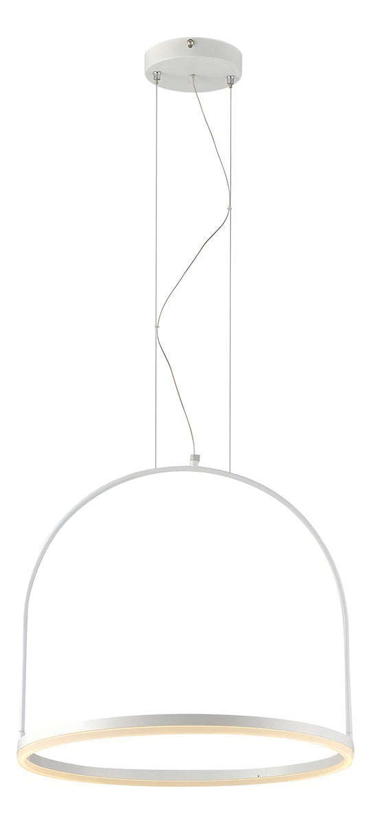 Pendente Led Design Moderno Cage 20w 3000k Branco Quente 50cm Branco Cod: 489760079 Deluxe By Avant Branco-fosco