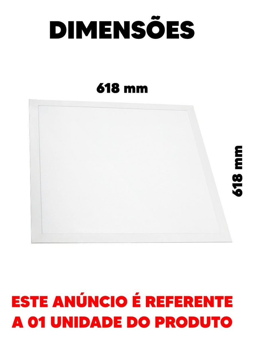 Painel Modular Embutir 45W 3000k Branco Quente 62cm Bivolt IP20 Quadrado Avant