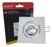 Spot Led Authentic Emb. Quadrado 3w 3000k 7cm BF Avant