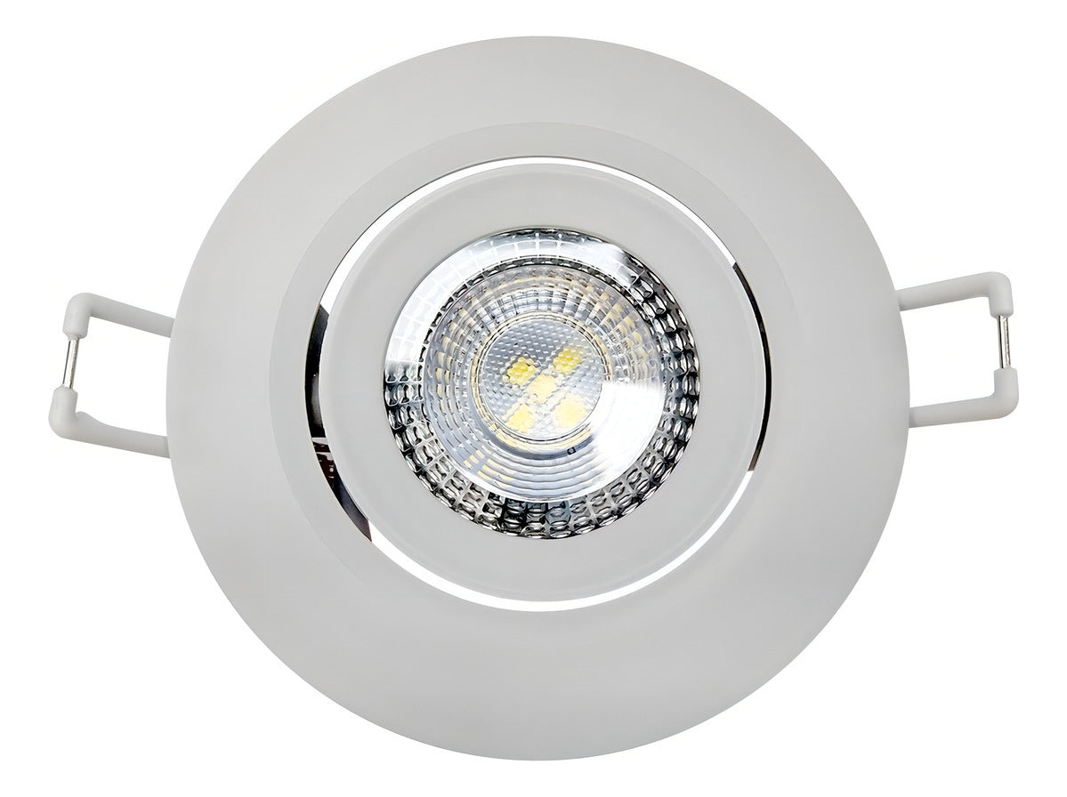 Spot Led Authentic Embutir 3w 6500k Branco Frio 7cm 110v/220v Bivolt Ip20 Redondo Branco Cod: 863441378 Avant