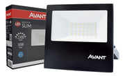 Refletor Led Slim 30w 6500k Branco Frio Bivolt IP66 Preto Avant