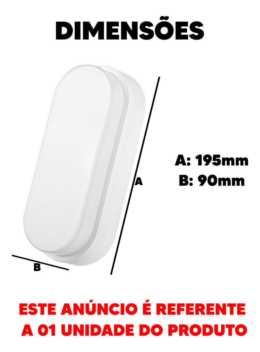 Arandela Hummer 12W 6500k Branco Quente Bivolt IP65 Branco Avant