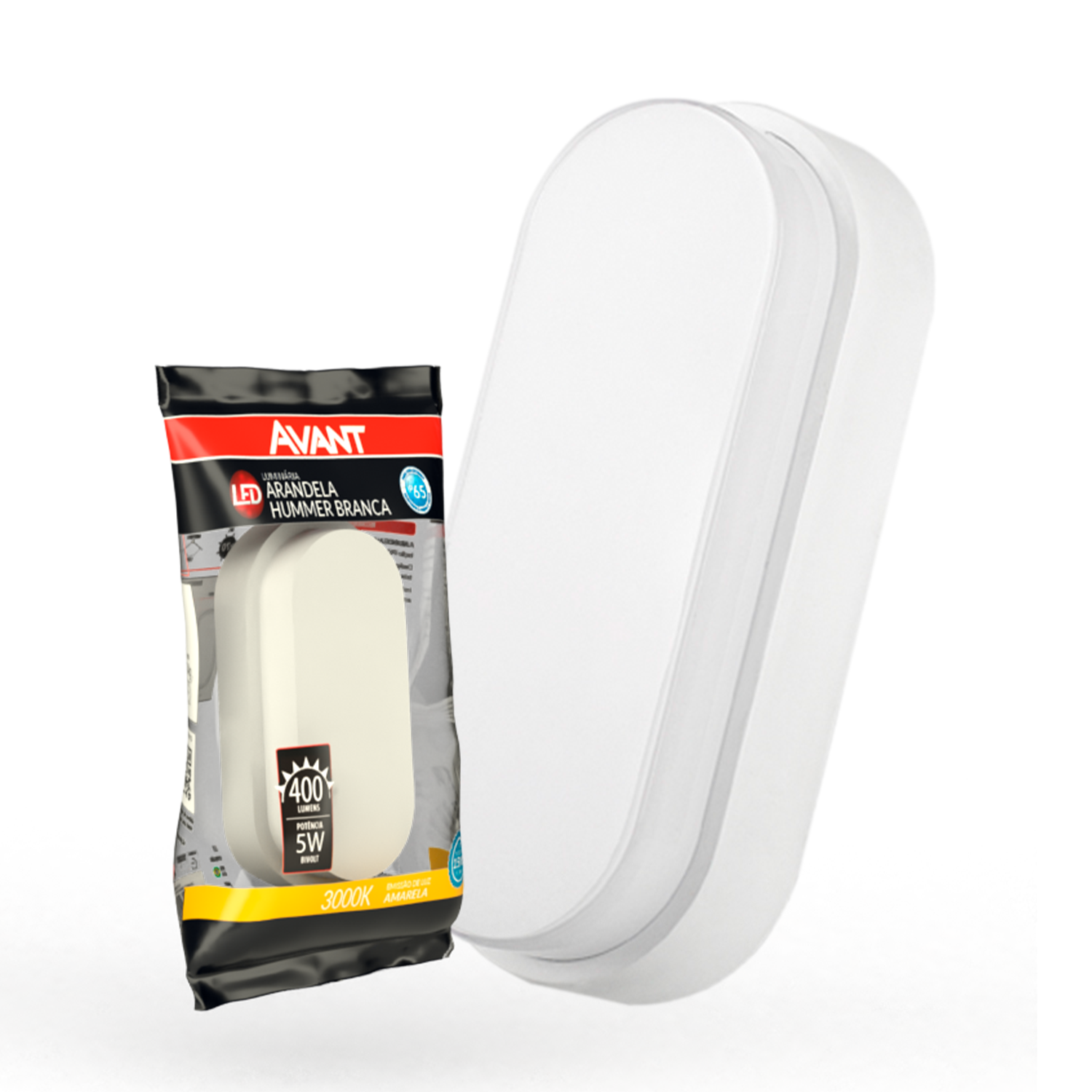 Arandela Hummer 5W 3000k Branco Quente Bivolt IP65 Branco Avant