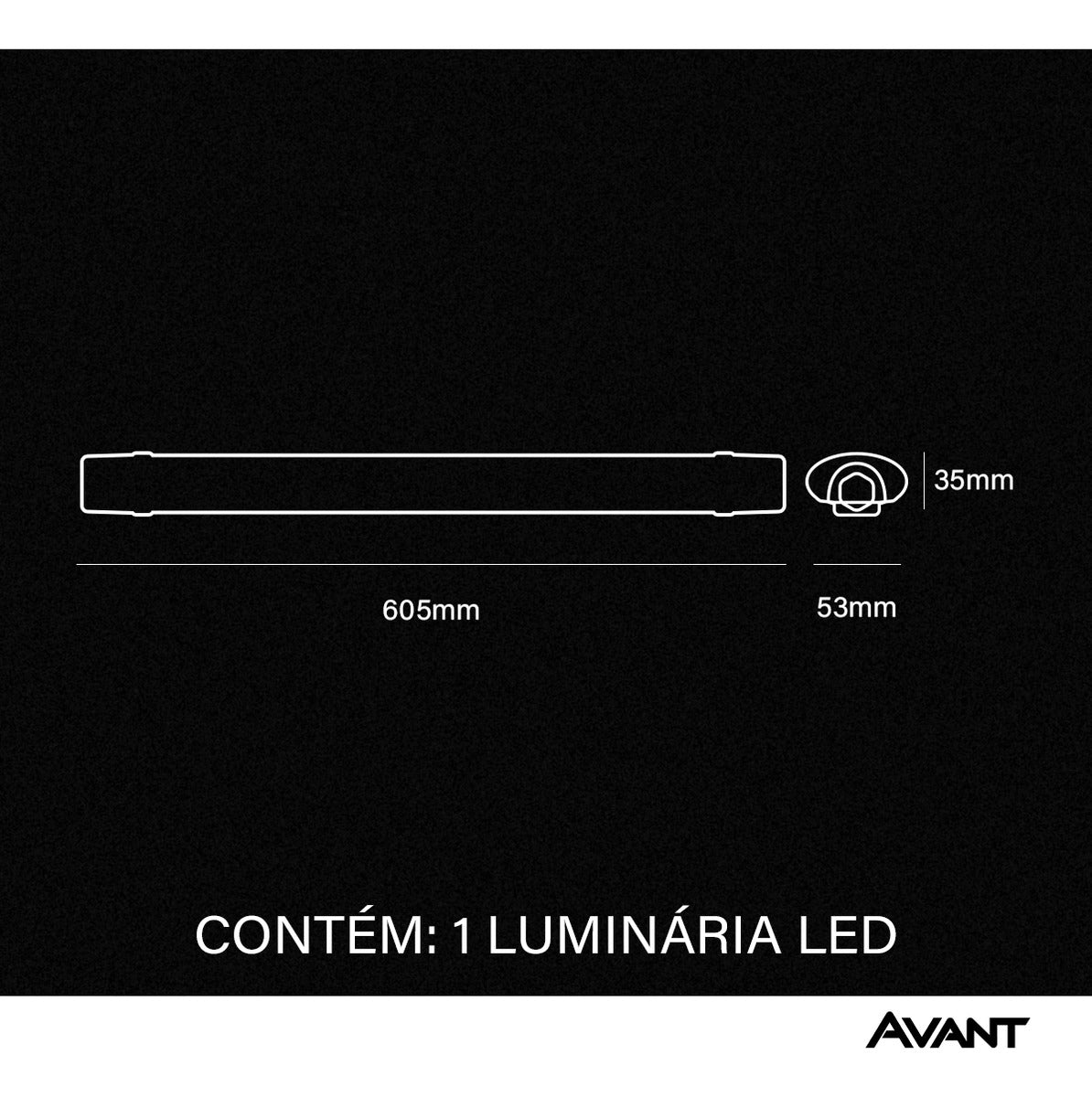 Lampada led Bastão Hummer Plus 16w 6500k IP65 Br Avant