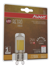 Lampada Led Halopin Retro 2w 2200k Branco Quente 220v G9 Deluxe