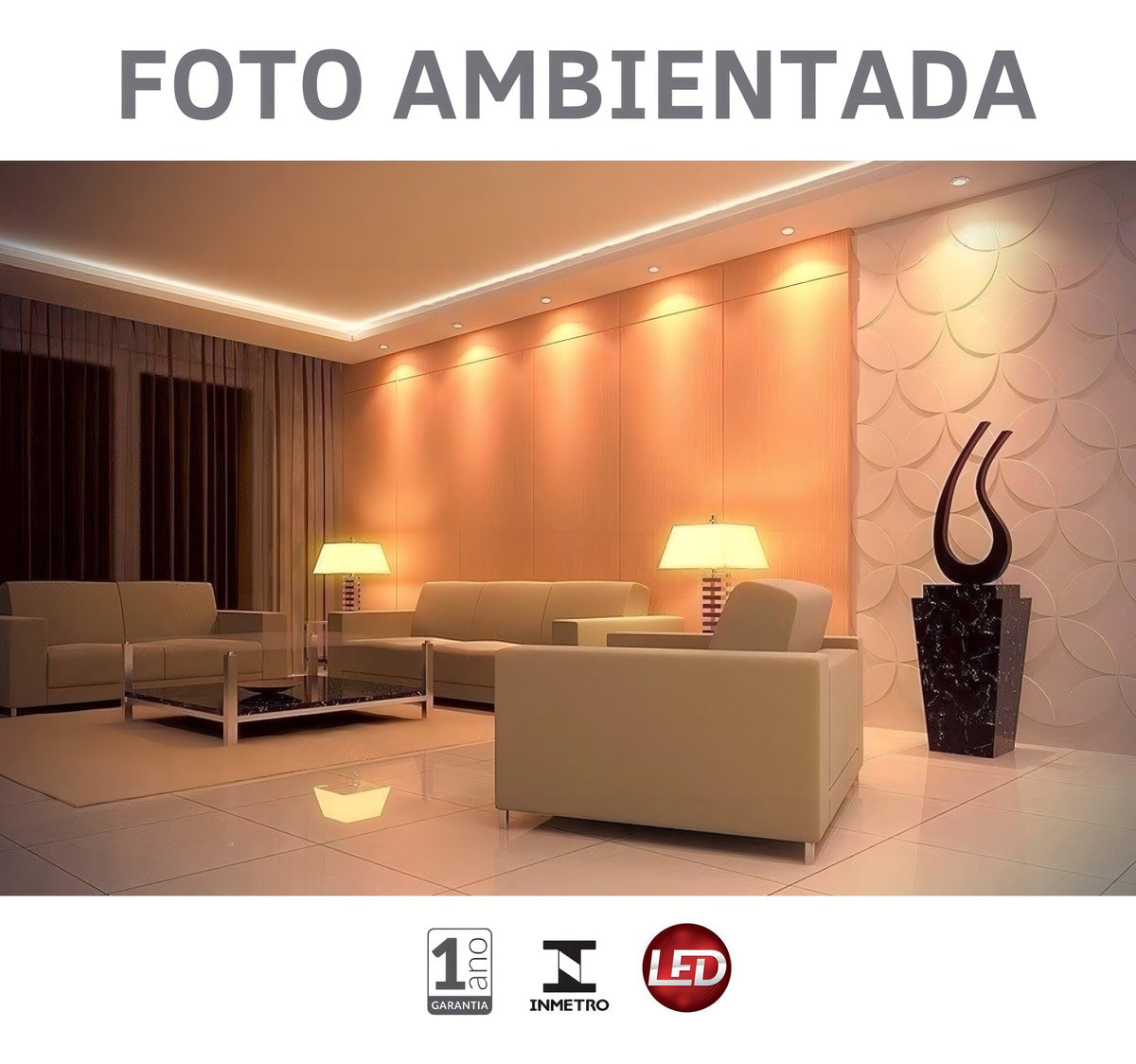 Spot Led Authentic Emb. Quadrado 5w 4000k 9cm BF Avant