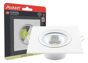 Spot Led Authentic Embutir 7w 4000k Branco Neutro 11,8cm Bivolt Quadrado Branco Avant