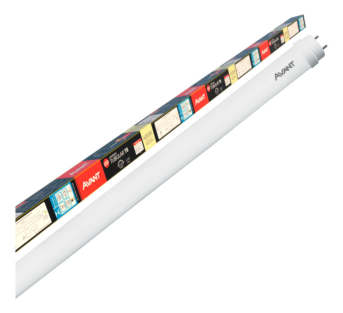Lampada Led Tubular T8 16w 4000k Branco Neutro Bivolt Branco 771090877 Avant