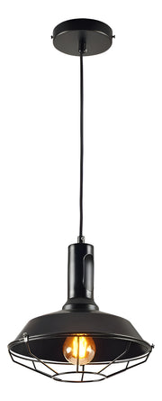 Luminaria Pendente Industrial Rustico Led Tennessee E27 Preto Fosco Cod: 489651007 Deluxe By Avant 127/220v