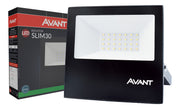 Refletor Slim 30W Luz Verde Bivolt IP66 Preto Avant