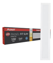 Painel Led Fit Slim Embutir 60cm 18w 3000k, 4000k ou 6500k 110v/220v Branco Avant