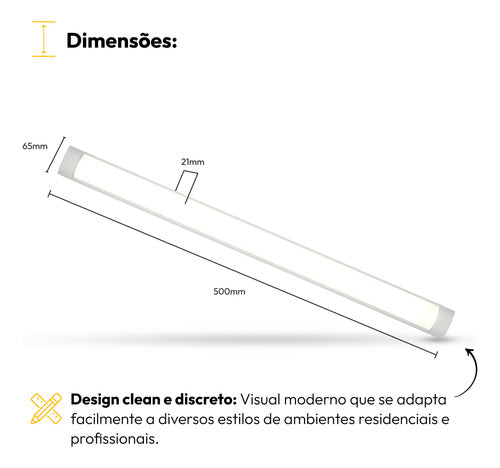 Luminaria Led Elegance Fit 18w 6500k 110v/220v Branco Avant